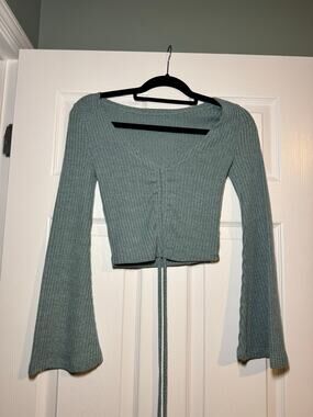 Green Bell Sleeve Adjustable Top